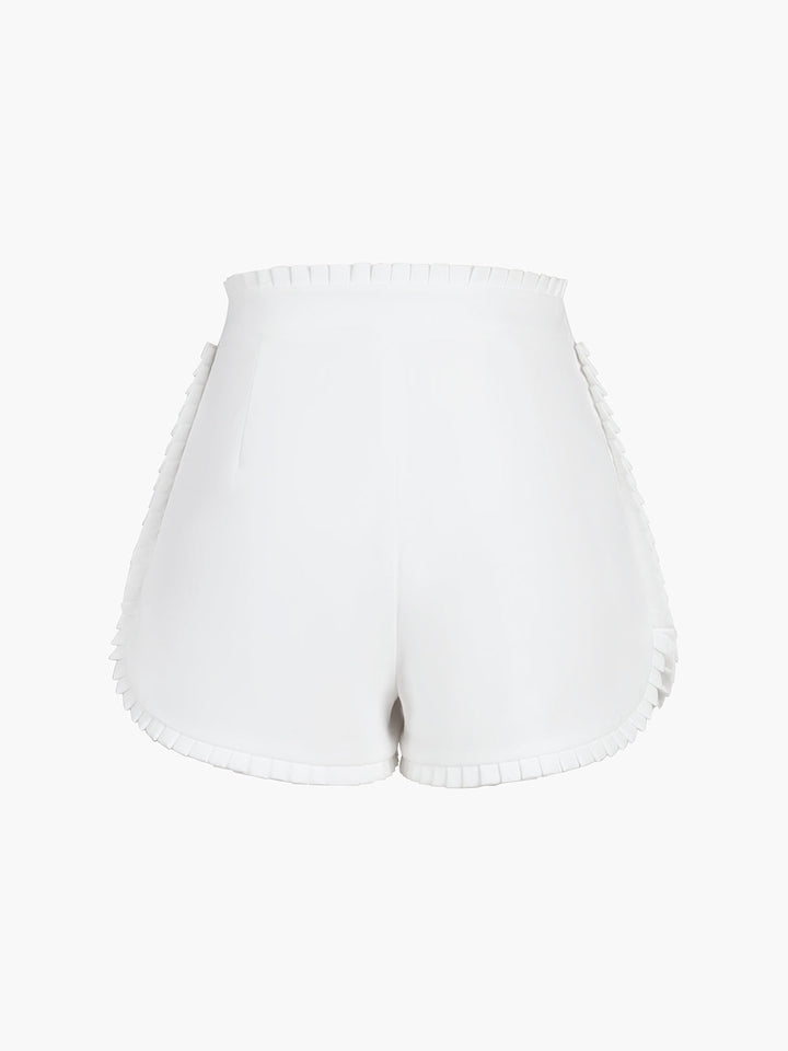 Trim Plissee-Shorts