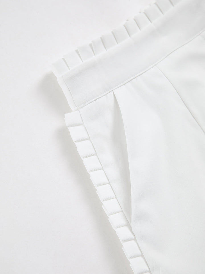 Trim Plissee-Shorts