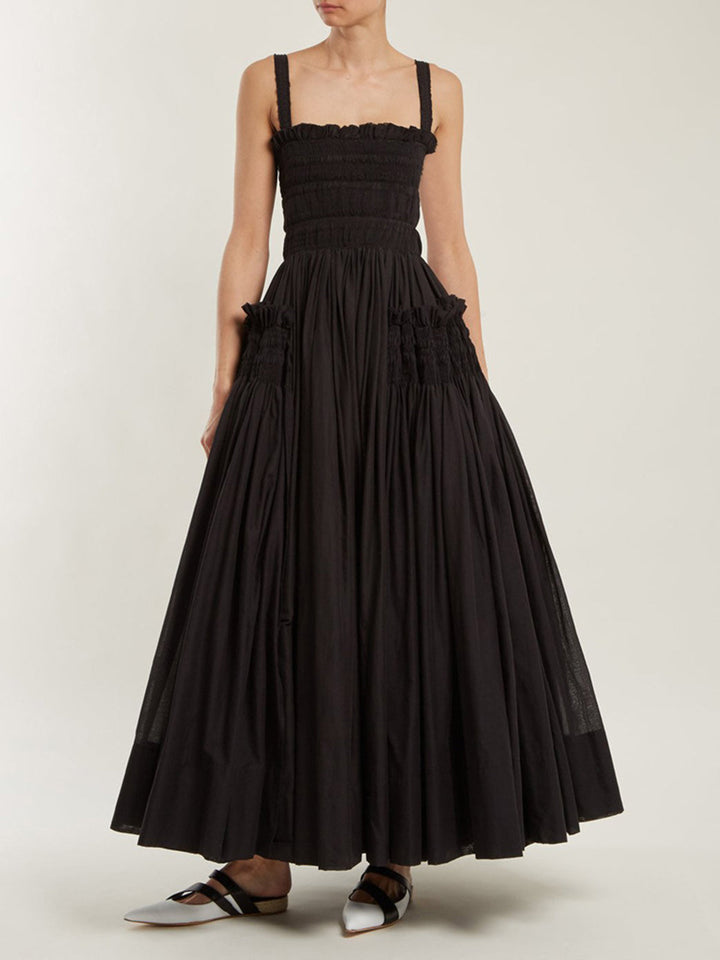Schulterfreies Kleid mit geraffter Falte