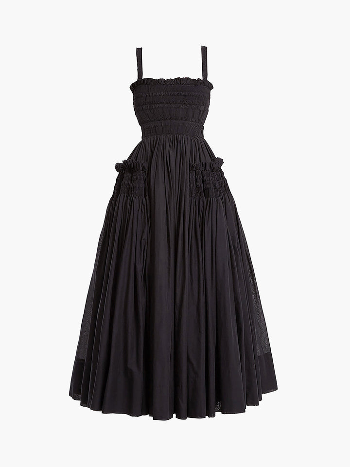 Schulterfreies Kleid mit geraffter Falte