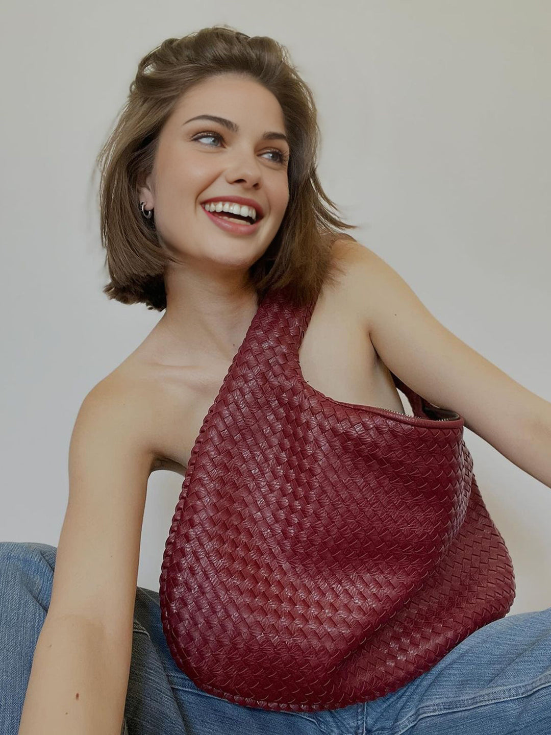 Unvorhersehbare Liebe Geflochtene Tasche
