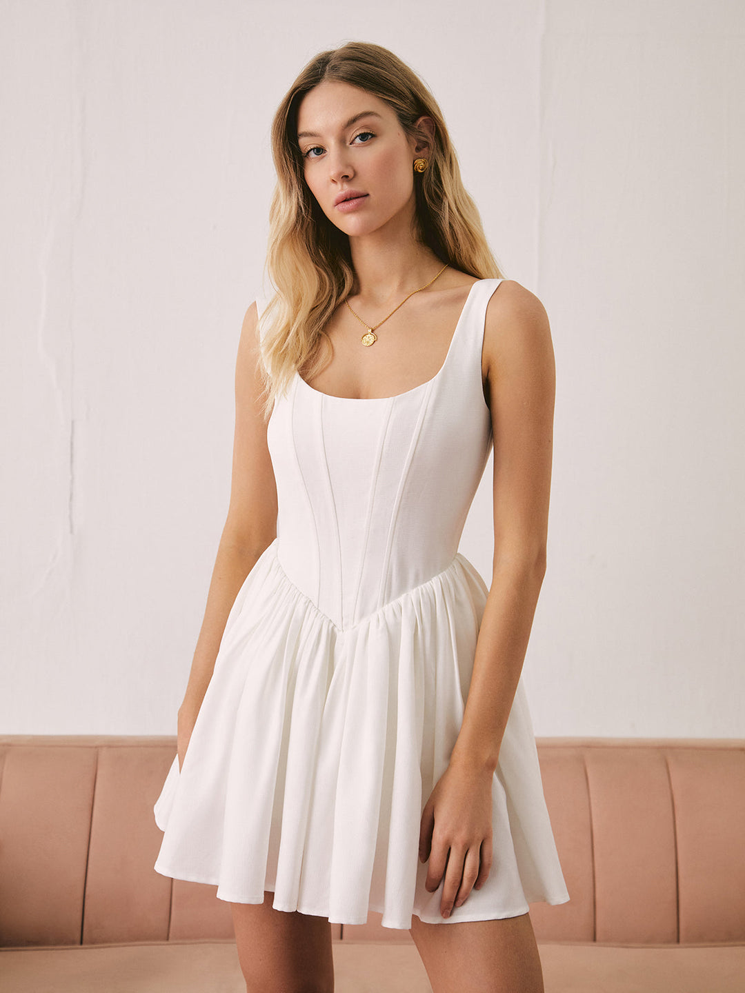 Französisch Elegantes Einfaches Kurzes Kleid
