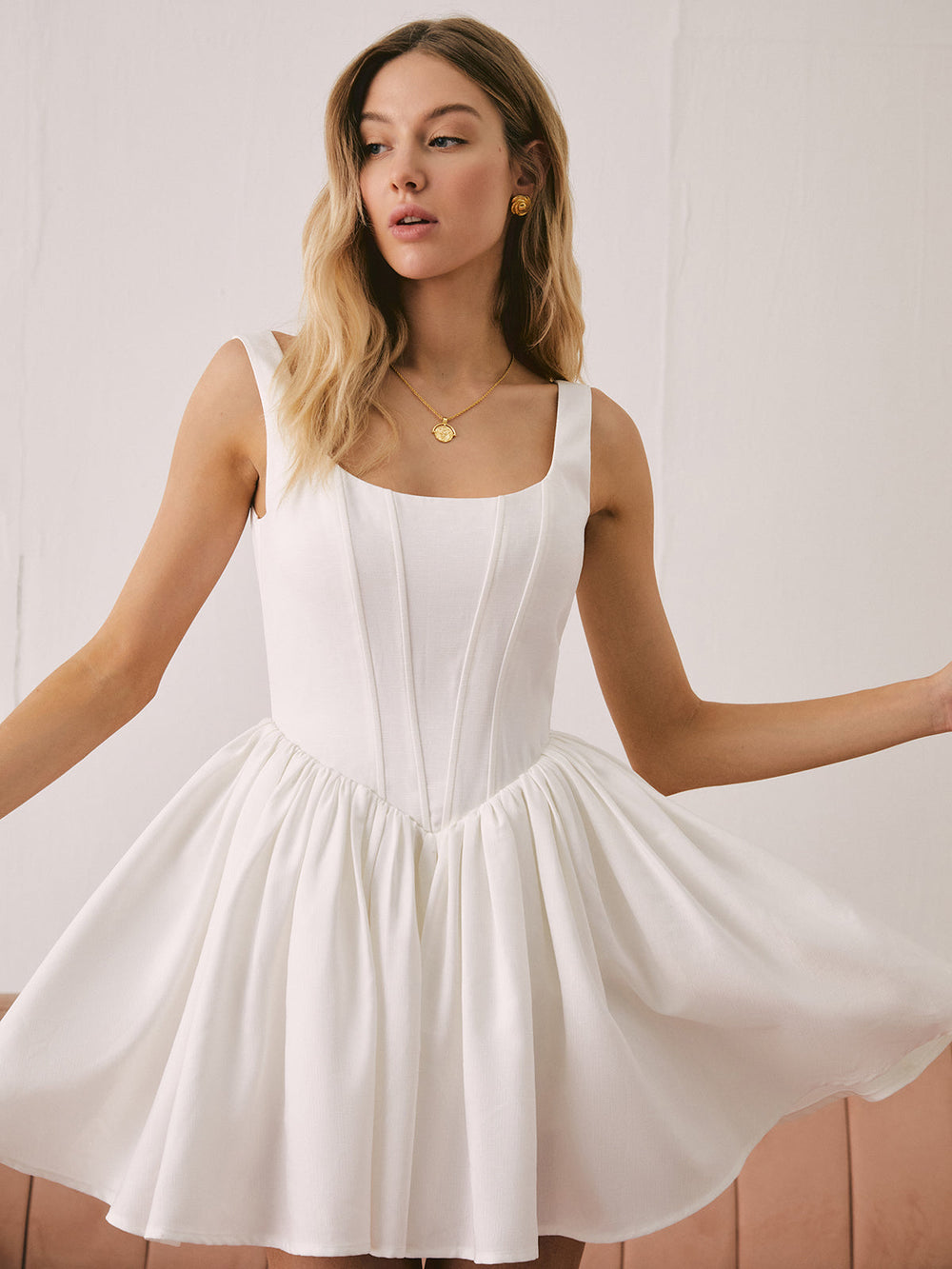 Französisch Elegantes Einfaches Kurzes Kleid