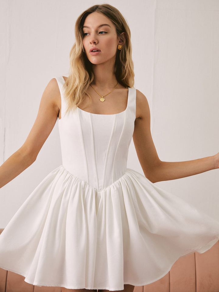 Französisch Elegantes Einfaches Kurzes Kleid