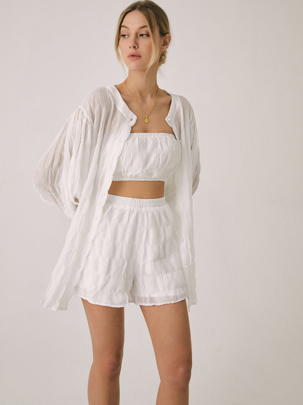 Atmungsaktives dreiteiliges Shorts-Set