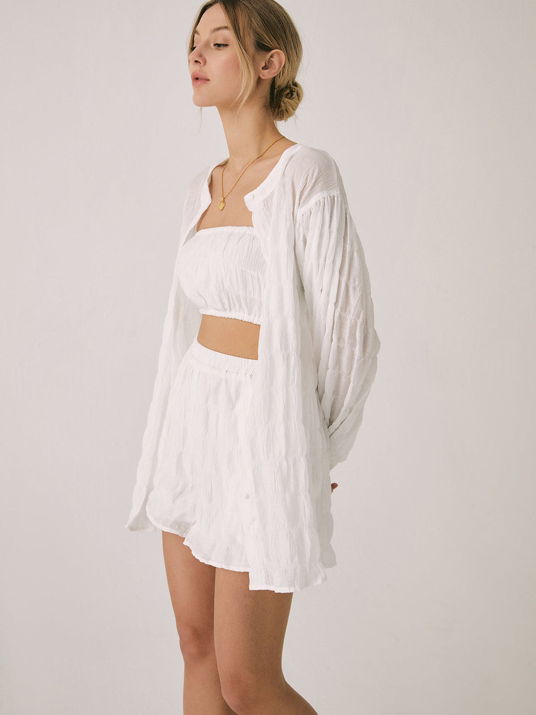Atmungsaktives dreiteiliges Shorts-Set