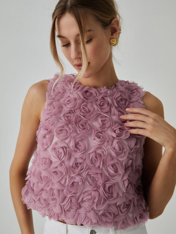Romantische mehrfarbige Bluse