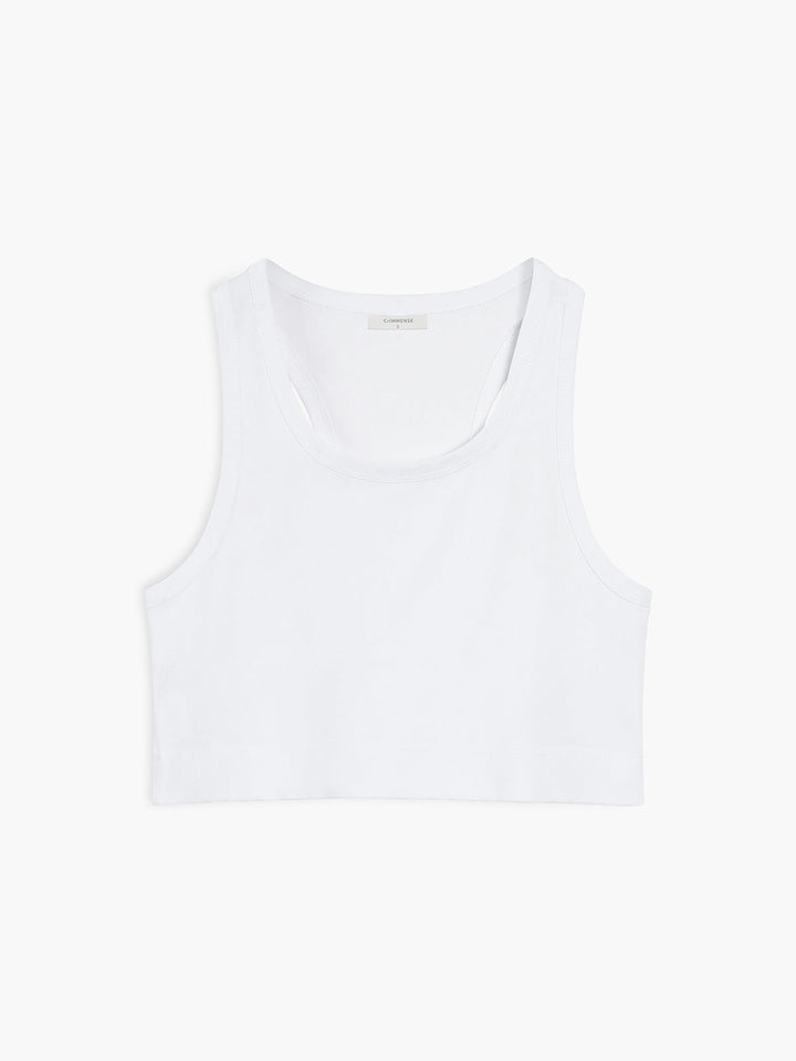 Baumwollmischungen Crop Top mit Trägern