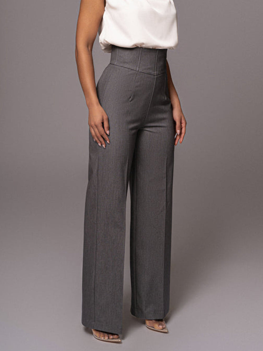 High Waist Straight Leg Hosen