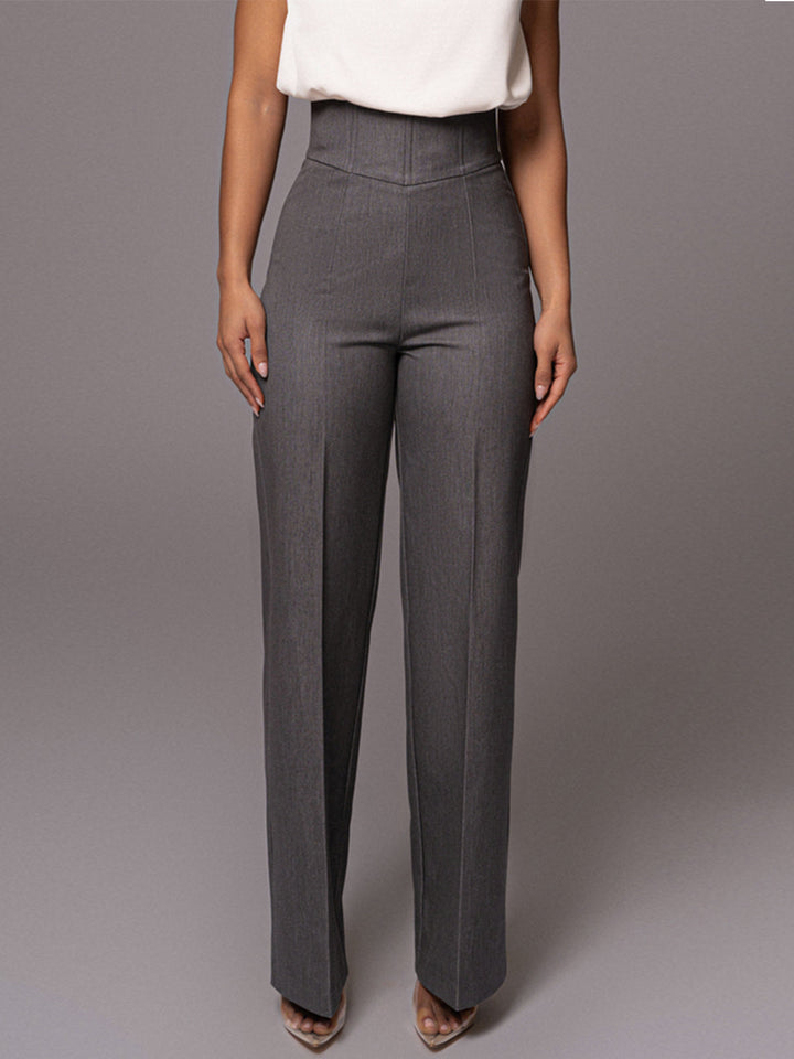 High Waist Straight Leg Hosen