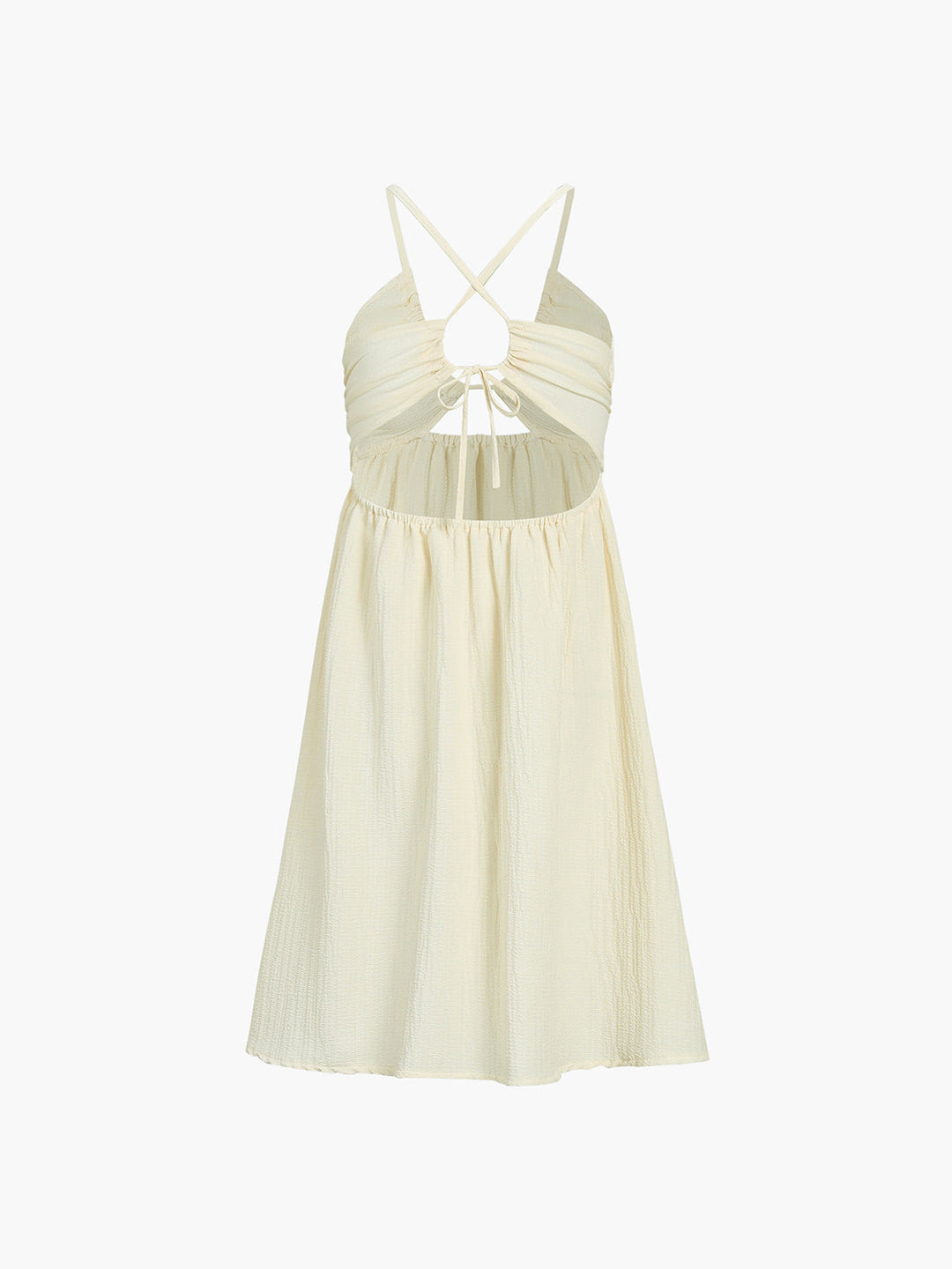 Rückenfreies Criss Cross Midikleid mit Schlitz