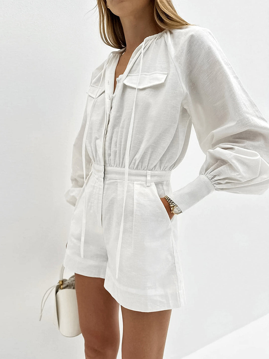 Pure Cotton Pocket Kurzer Overall