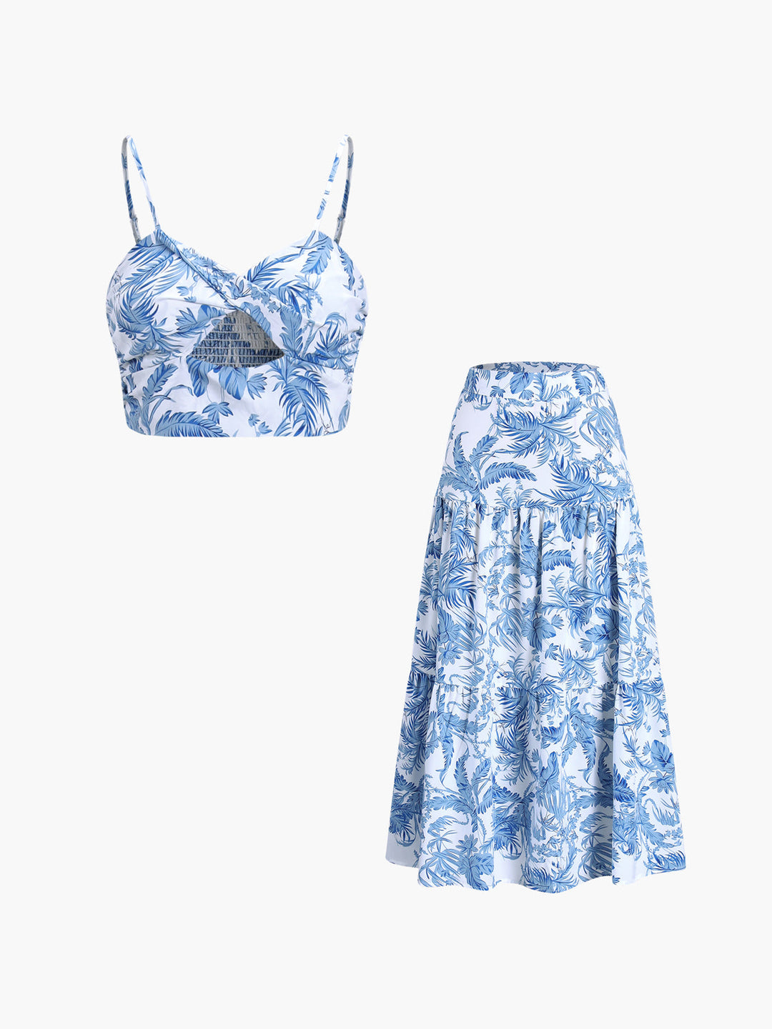Seaside Joy Print Twist Detail Rock Set