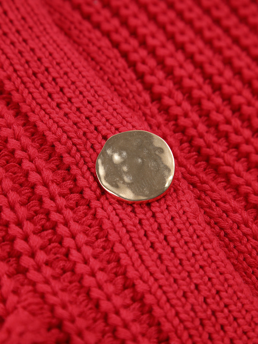 Häkel-Strickweste mit Knopfleiste