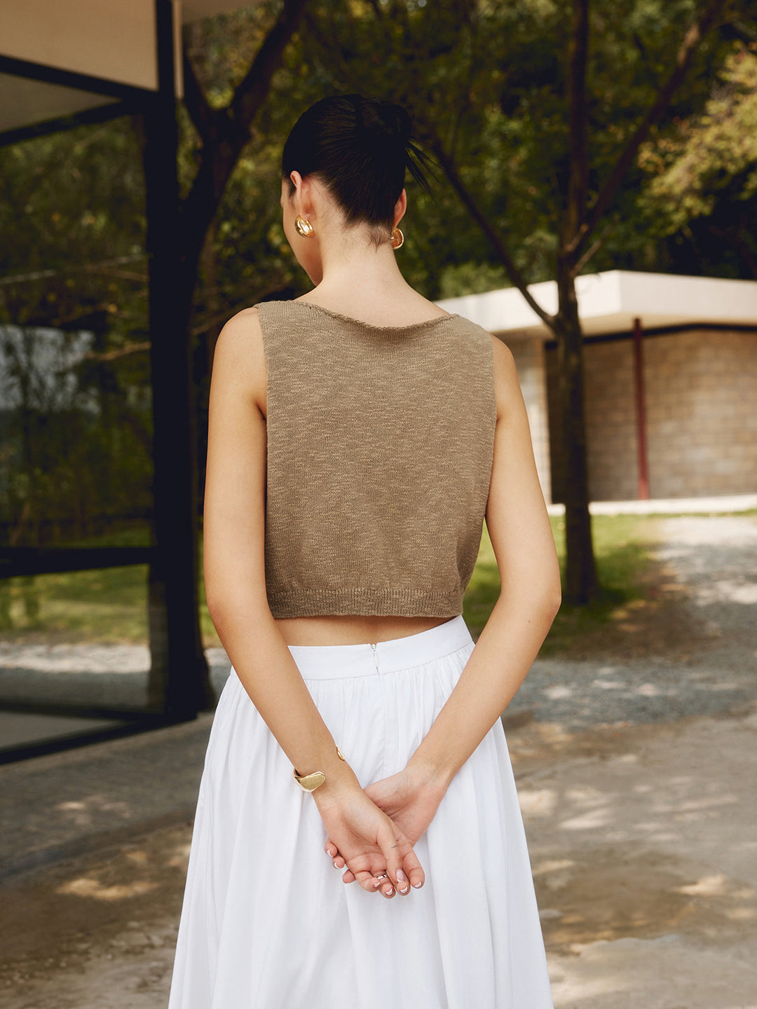 Baumwollmischung Crop Tank Top