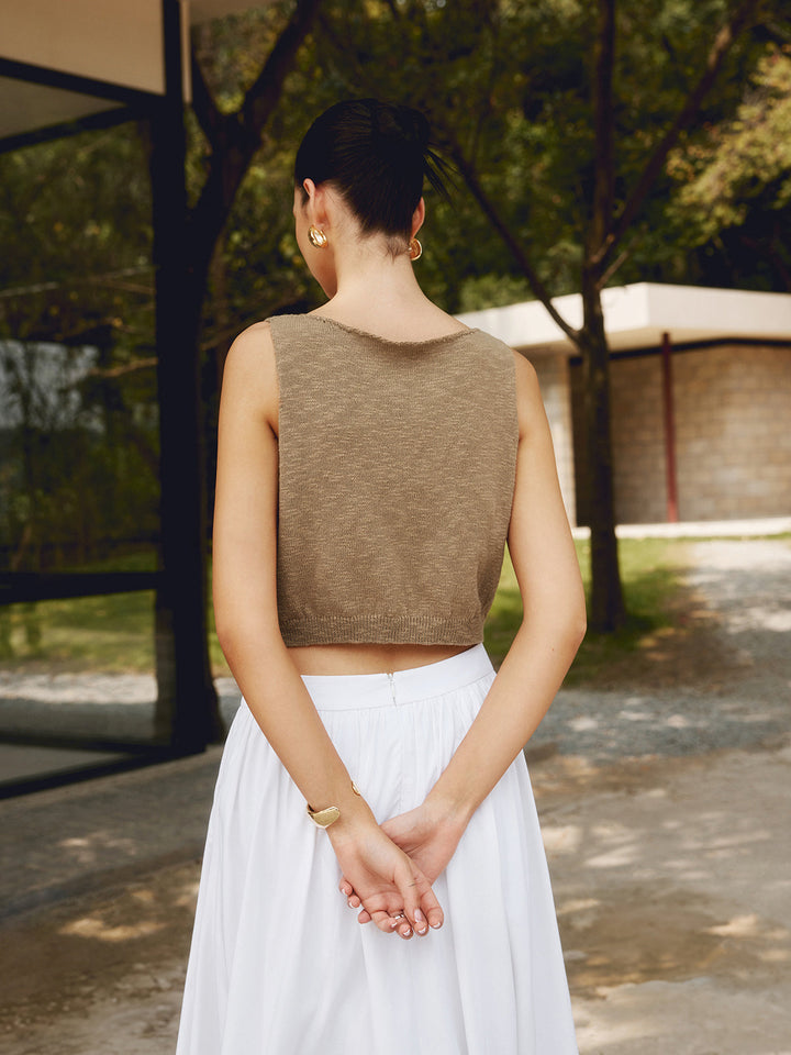 Baumwollmischung Crop Tank Top