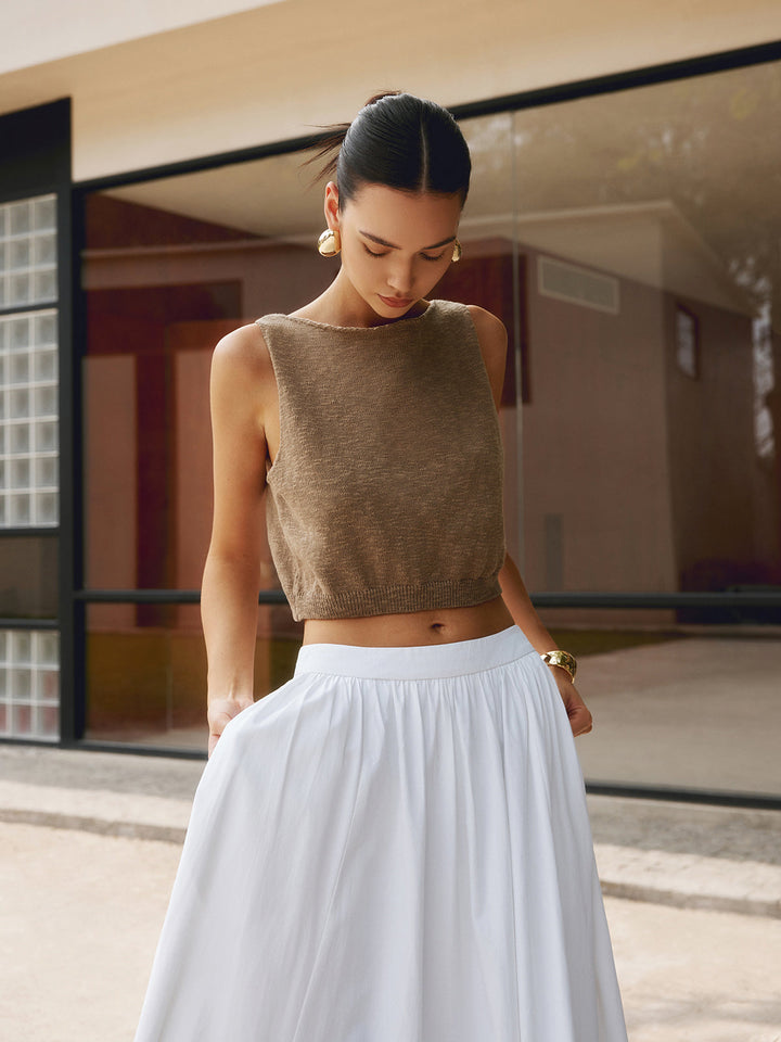 Baumwollmischung Crop Tank Top