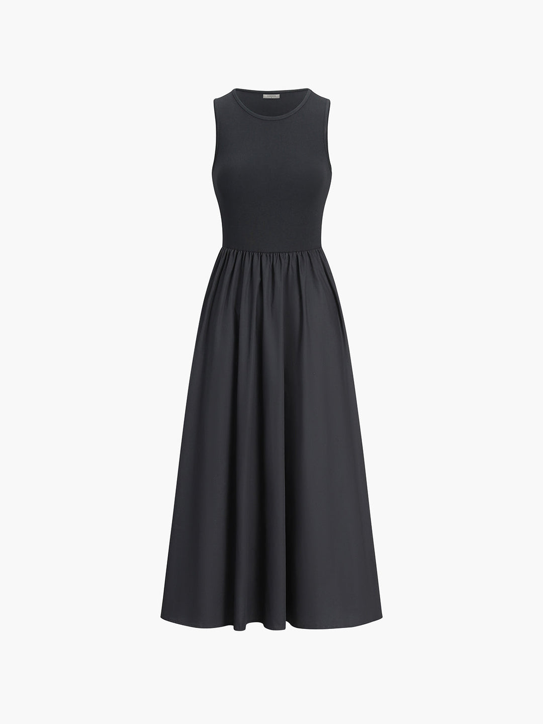 Freizeit Rundhals Kleid mit langen Ärmeln