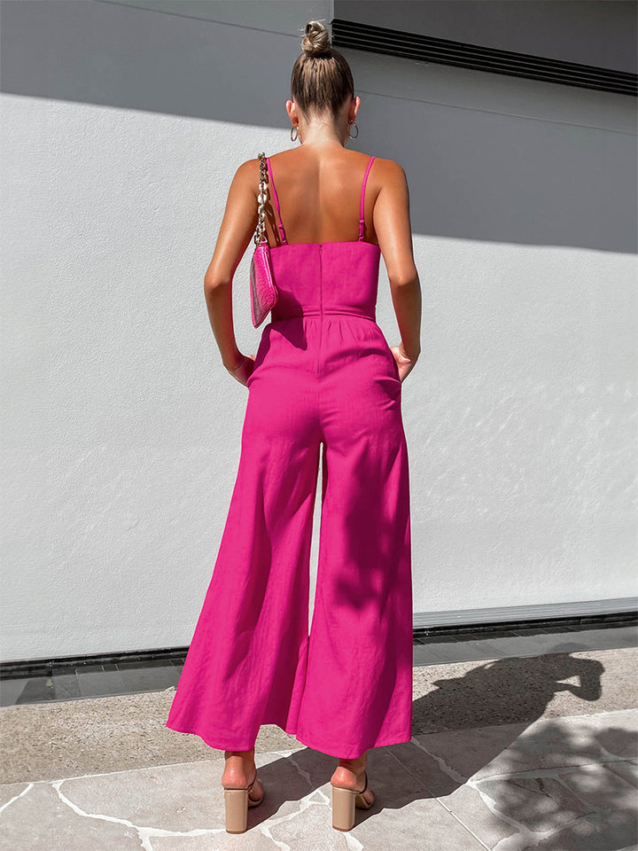 Baumwoll-Jumpsuit mit Twist-Detail