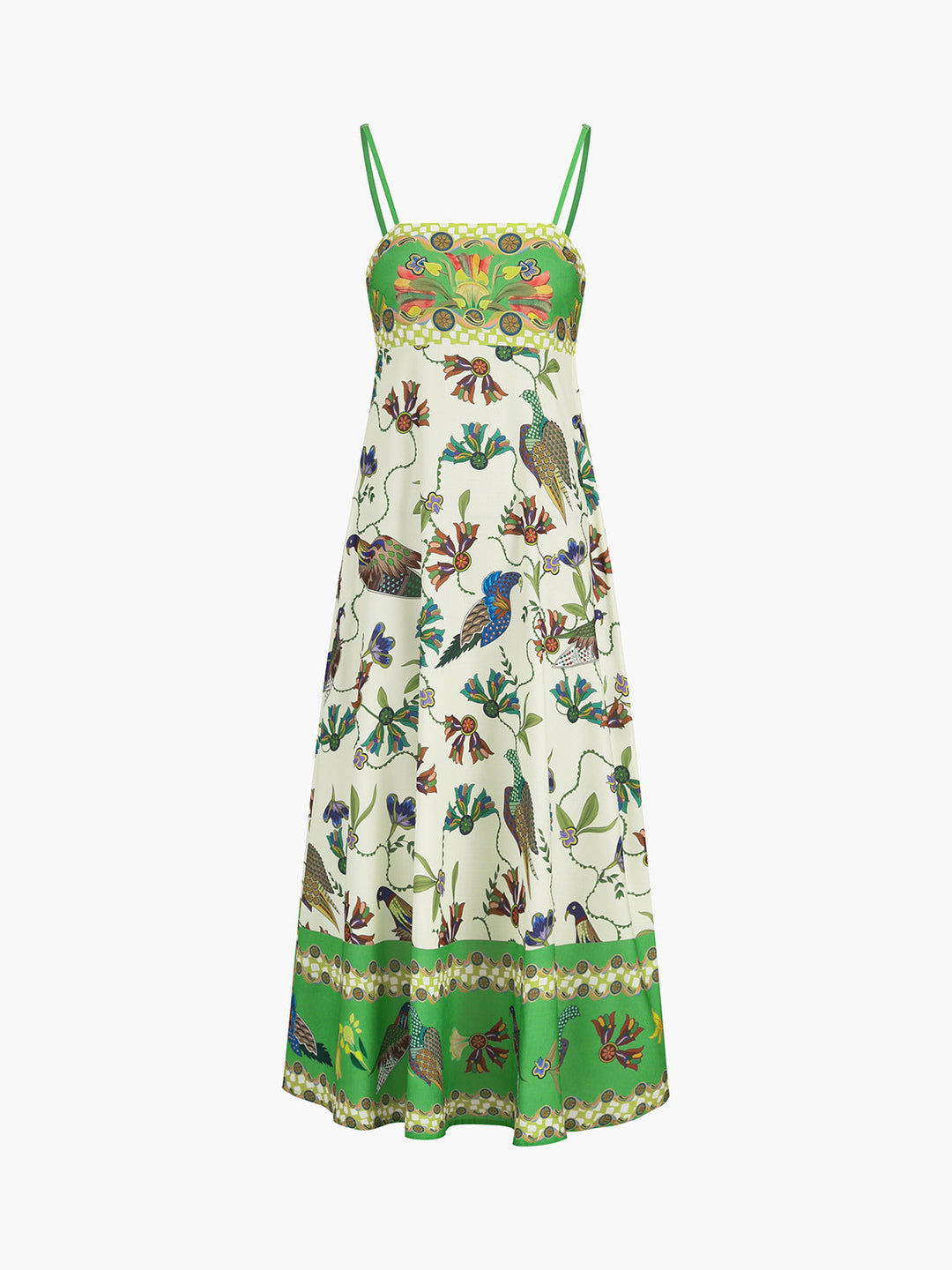 Birdie Print Pockets Cami Langkleid