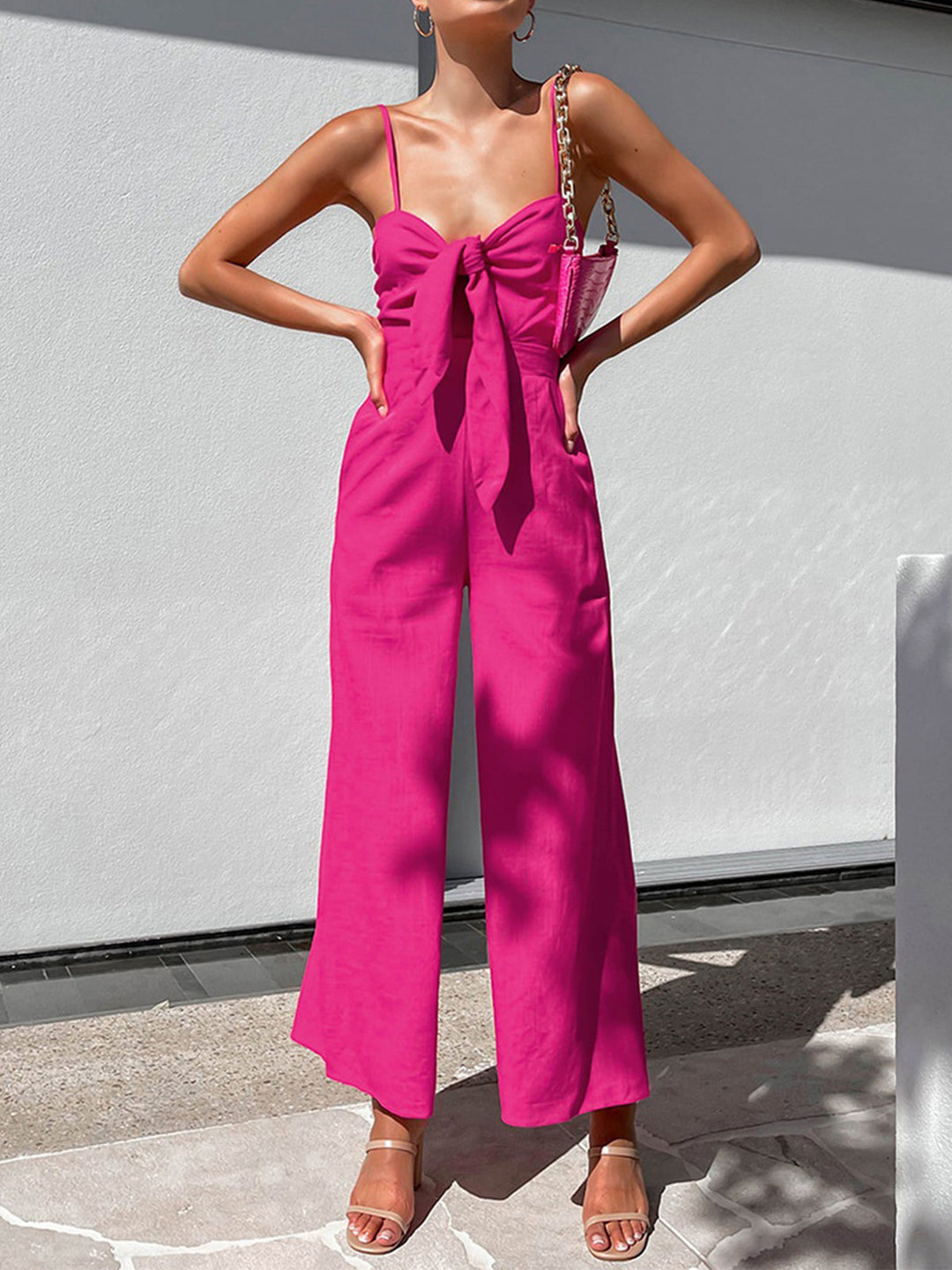 Baumwoll-Jumpsuit mit Twist-Detail