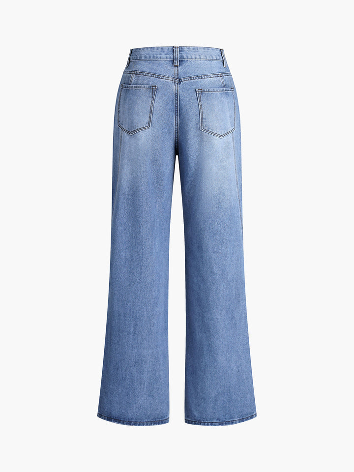 Vintage Gerade geschnittene Jeanshose