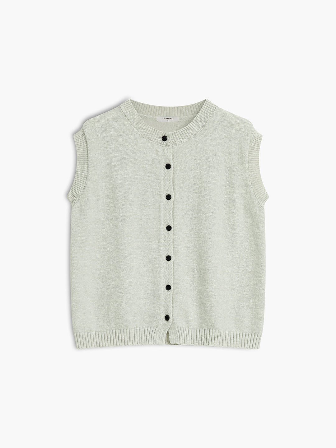 Legerer Pullover-Weste mit Knopfleiste