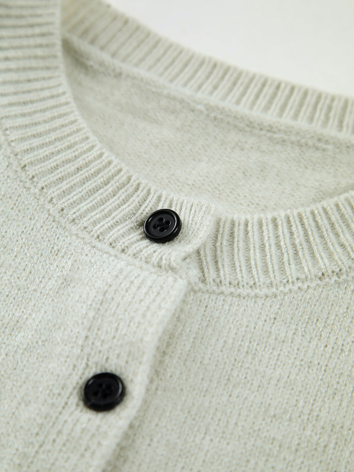 Legerer Pullover-Weste mit Knopfleiste