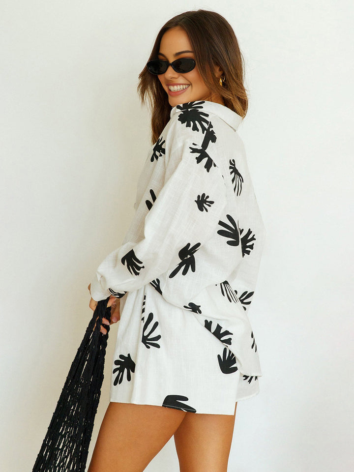 Chill Life Blumenmuster Shorts Set