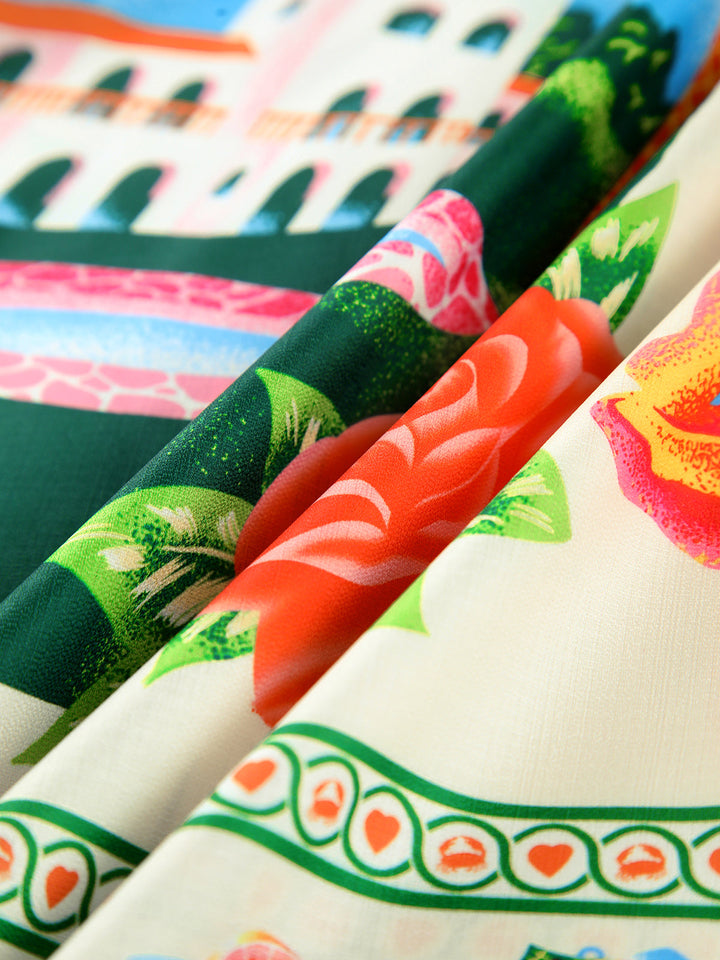 Paradise Print Sommer Cami Maxikleid