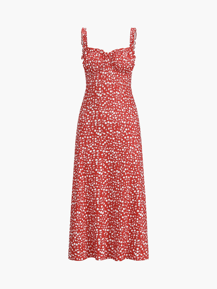 Cami Blumen Urlaubs-Midi-Kleid im Bohemian-Stil