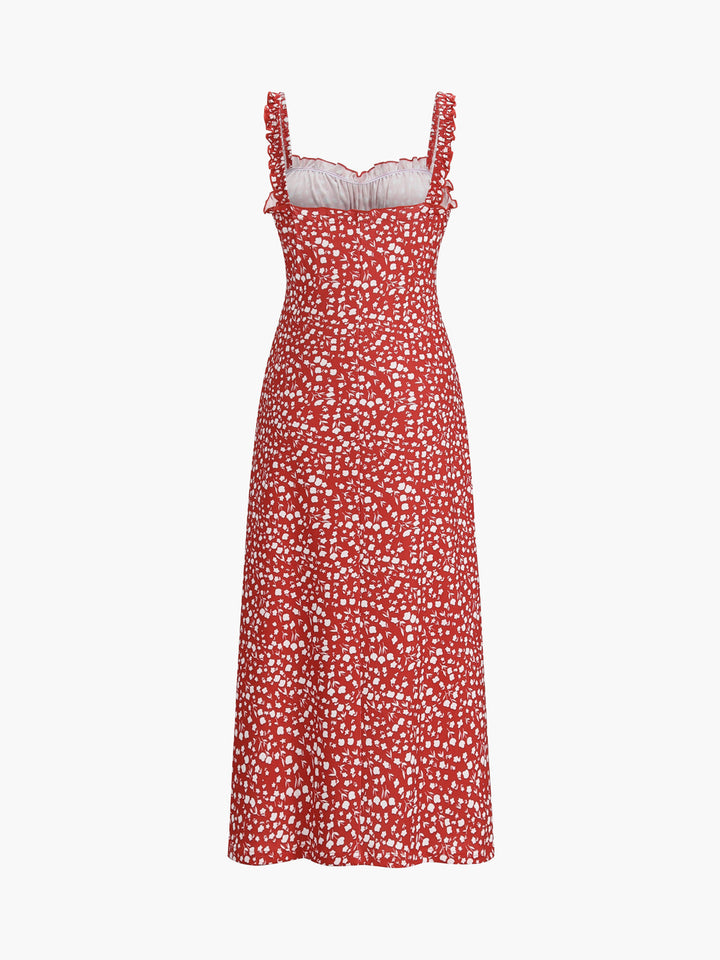 Cami Blumen Urlaubs-Midi-Kleid im Bohemian-Stil