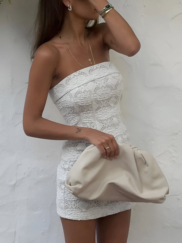 Halbdurchsichtiges Spitzen-Tube-Kleid