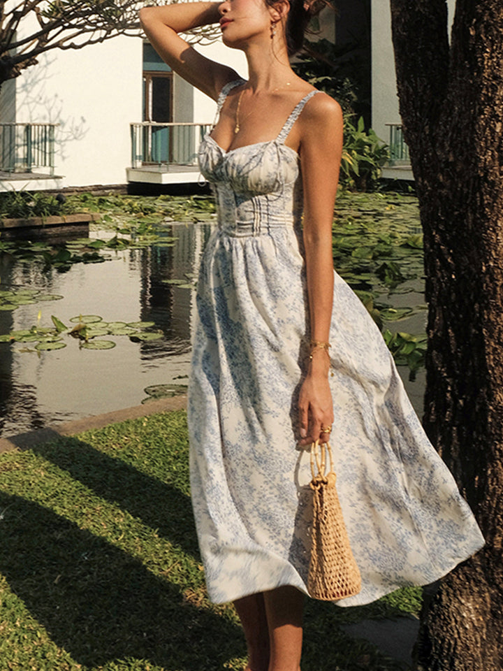 Sapphire Garten Blumen Cami Midi Kleid