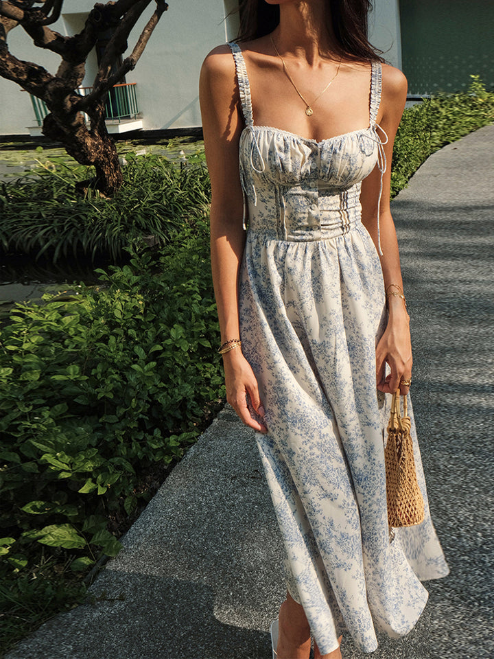 Sapphire Garten Blumen Cami Midi Kleid