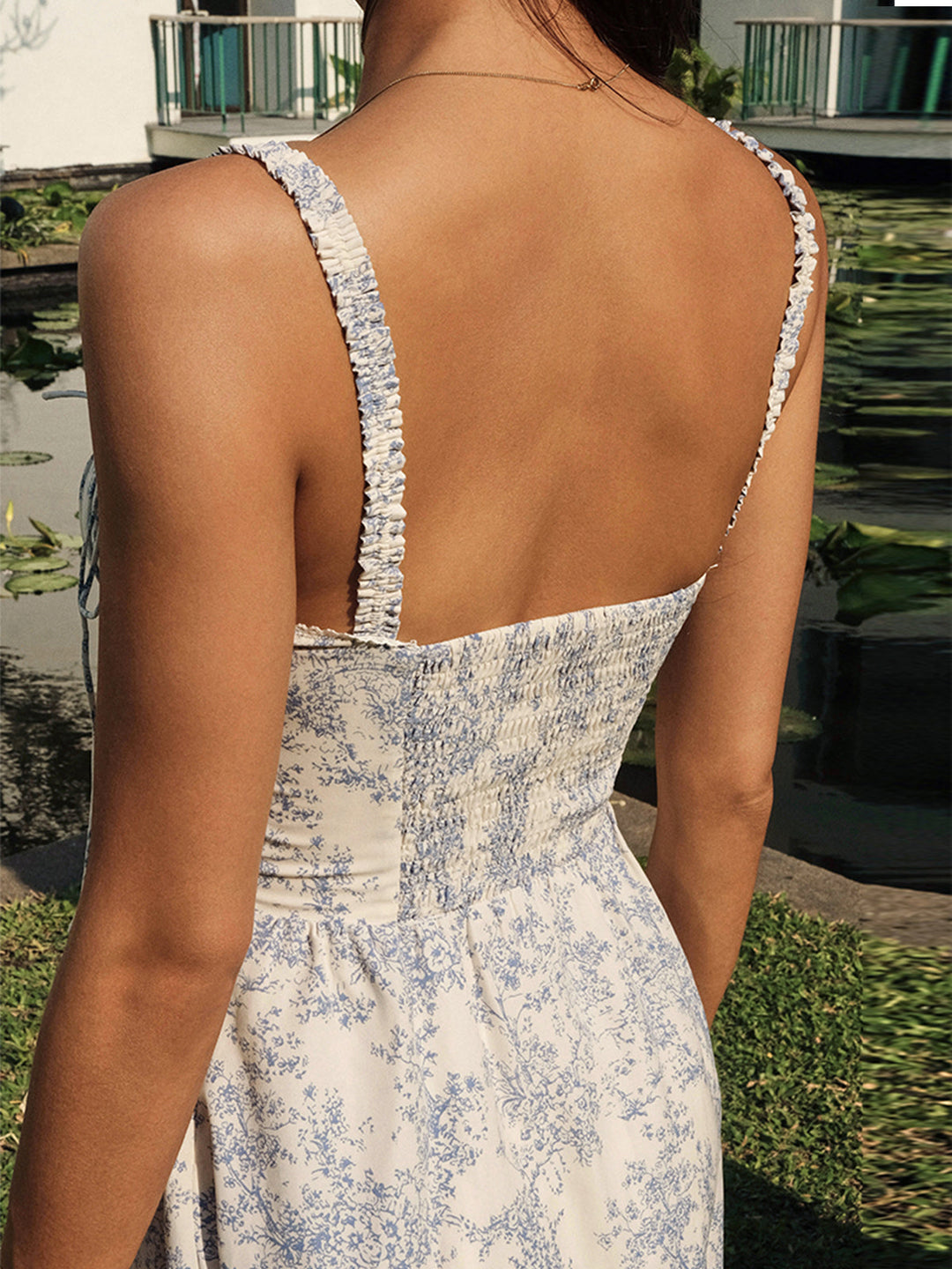 Sapphire Garten Blumen Cami Midi Kleid