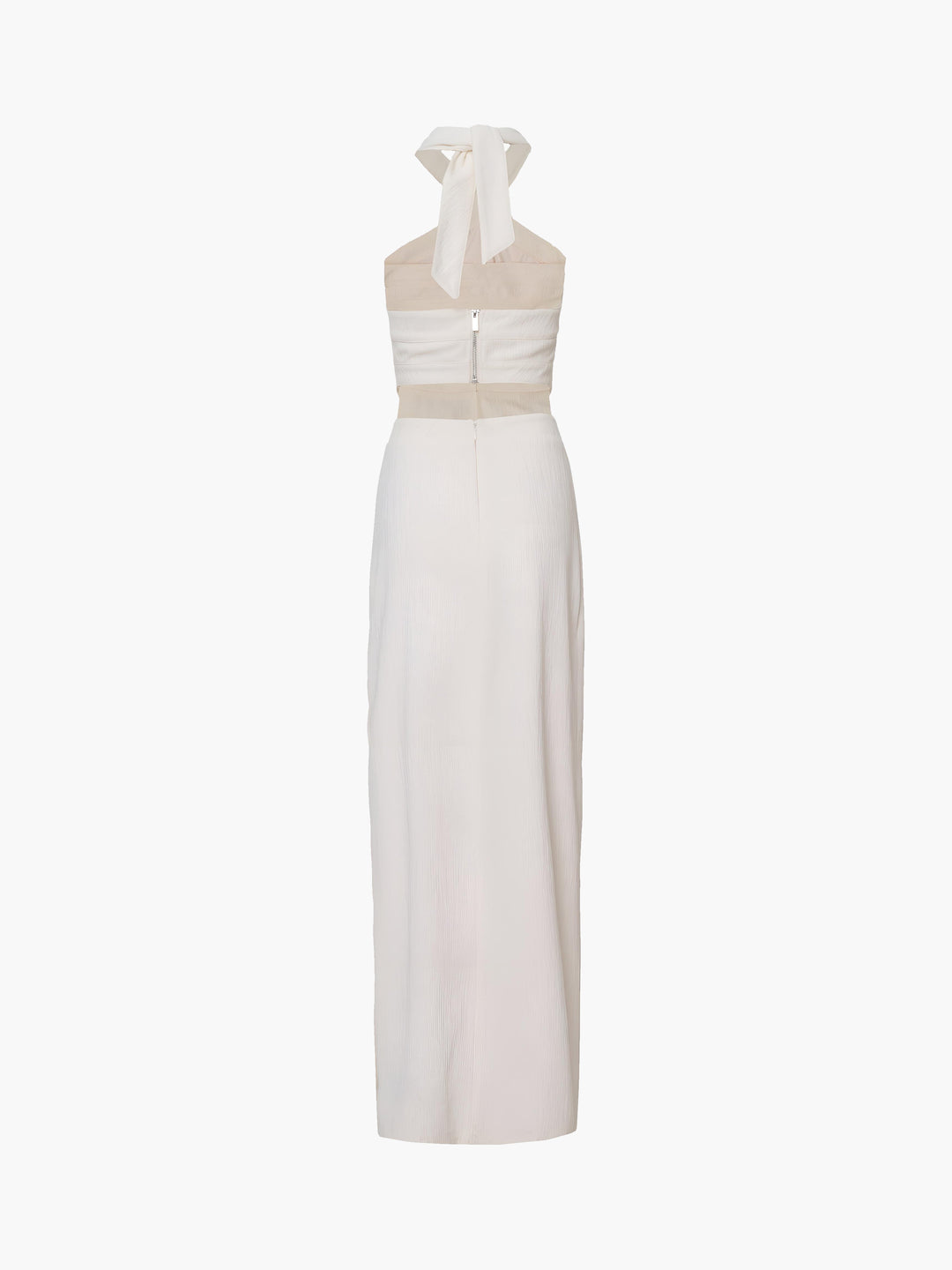 Crisscross Cutout Halter Split Strick-Strick-Langes Kleid