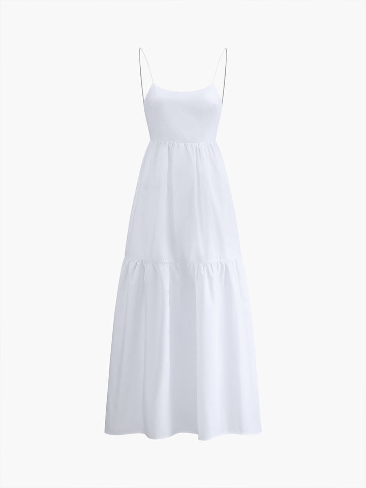 Legeres Rückenfreies Langes Kleid