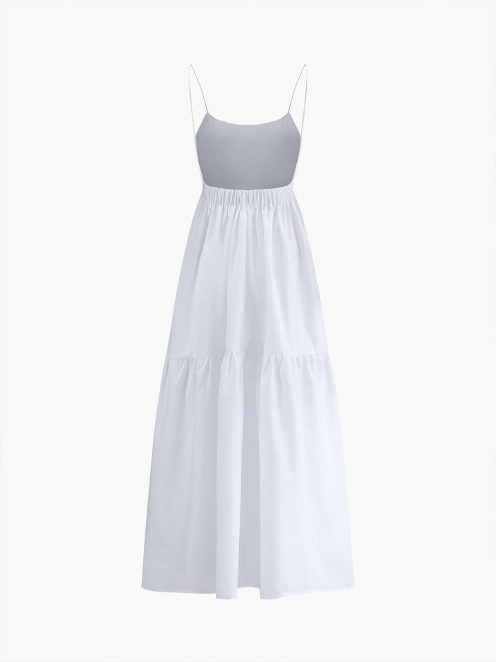Legeres Rückenfreies Langes Kleid