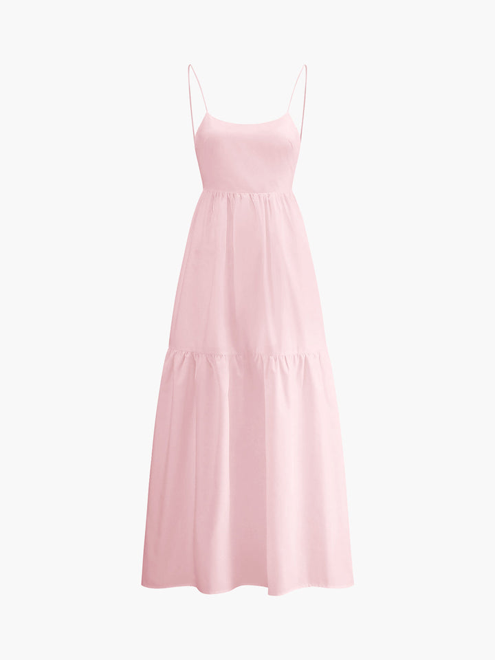 Legeres Rückenfreies Langes Kleid