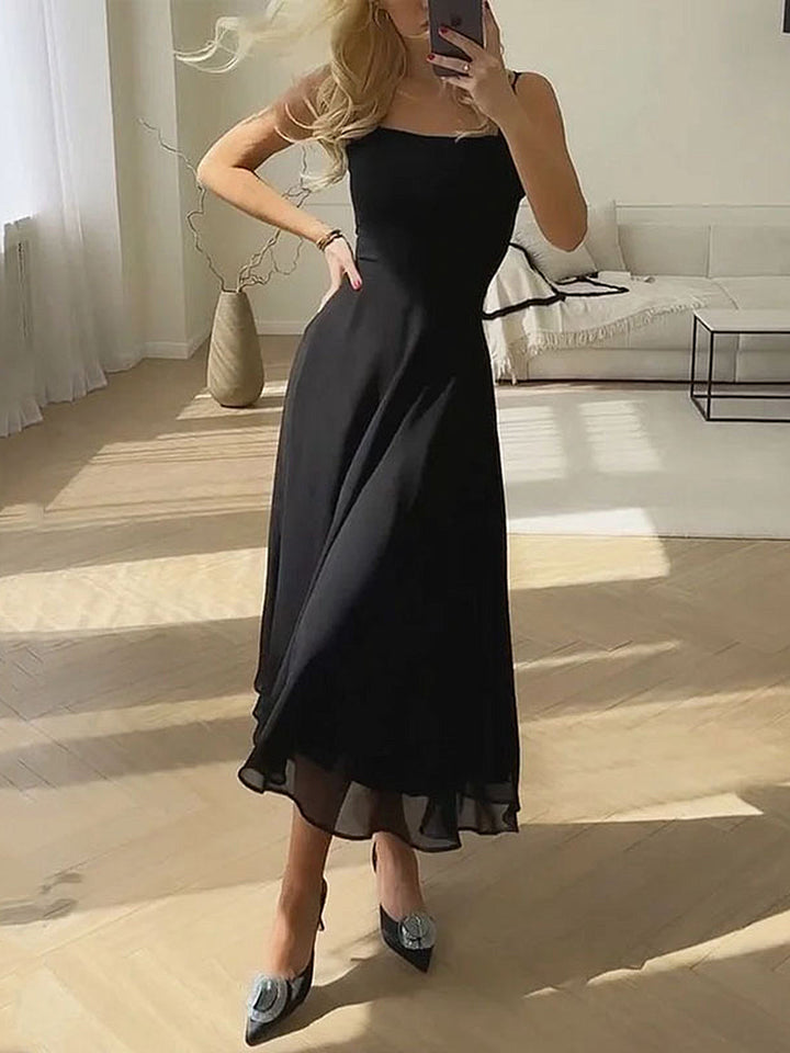 Halbdurchsichtiges Cami-Maxikleid