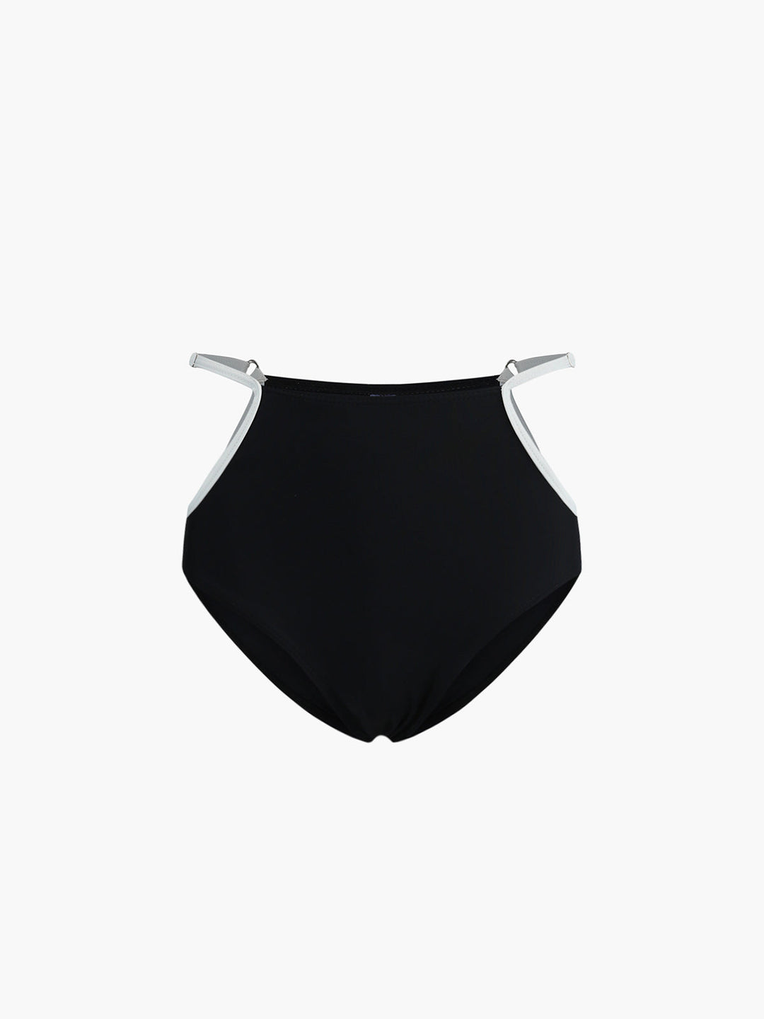 Kontrastbesatz-Bikini-Set mit Ausschnitt