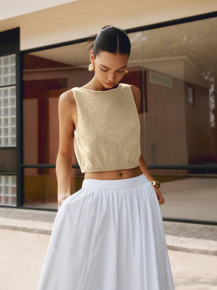 Baumwollmischung Crop Tank Top