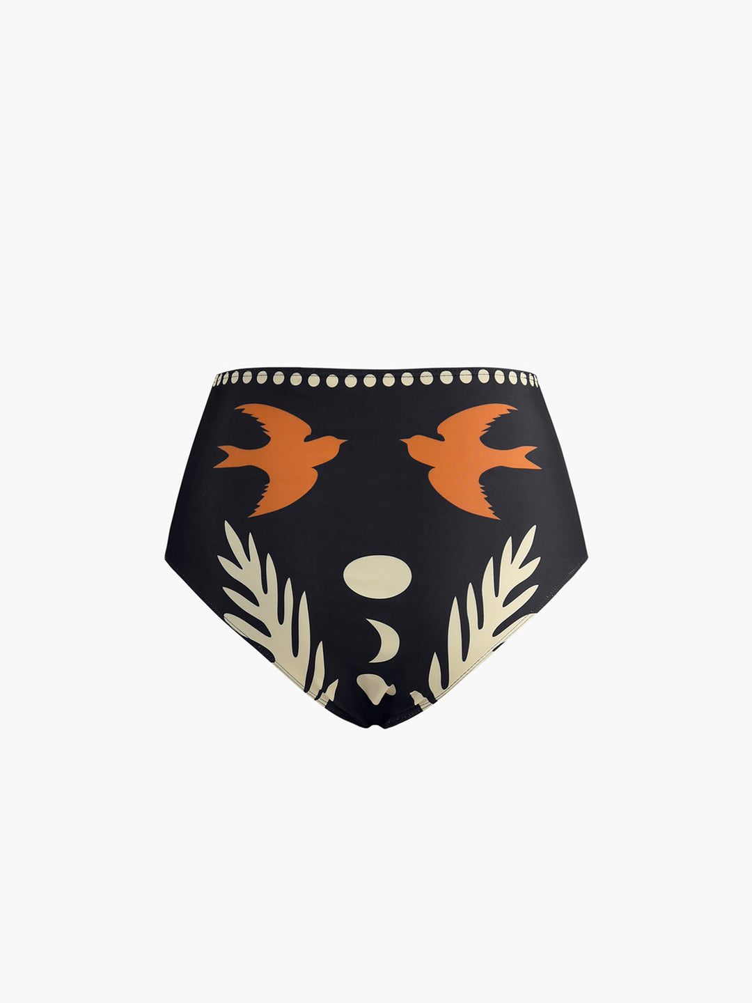 Vogelprint Bikini-Set mit asymmetrischem Ausschnitt