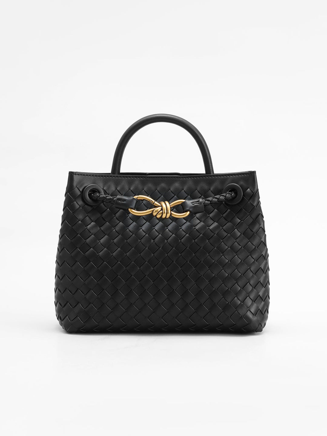 Tasche mit Metalldetail und Drehgriff