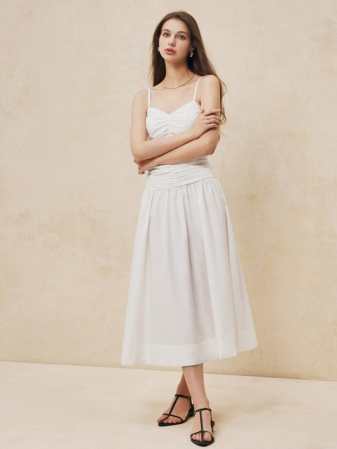 Serendipitäts-Rüschen-Cami-Maxikleid