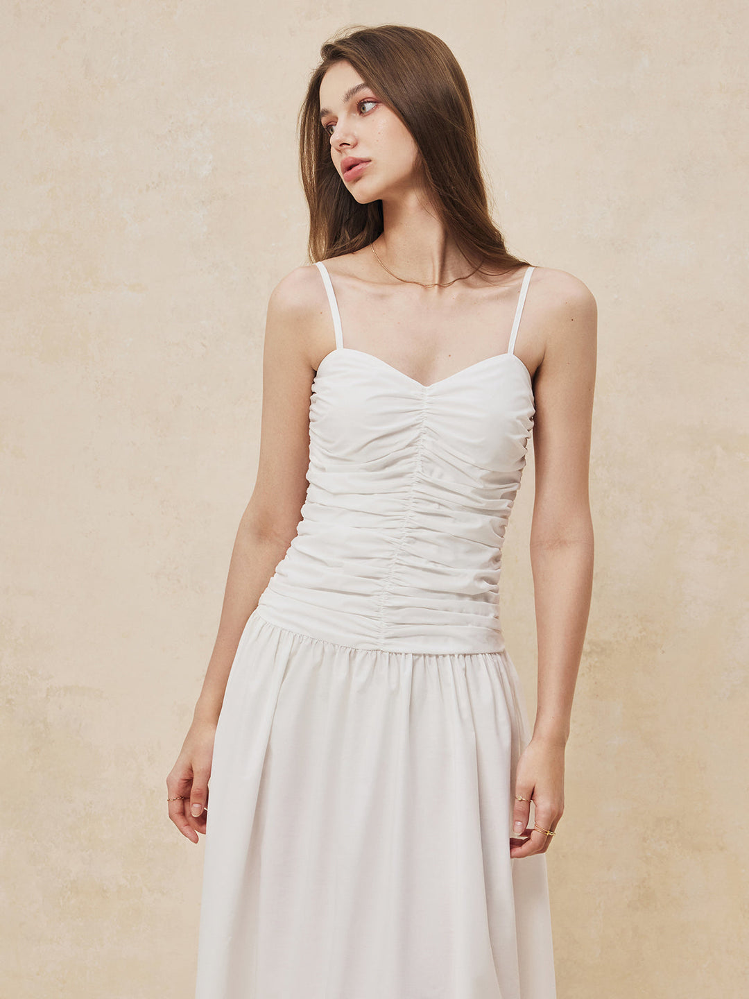 Serendipitäts-Rüschen-Cami-Maxikleid