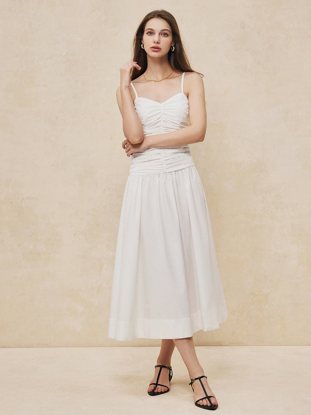 Serendipitäts-Rüschen-Cami-Maxikleid