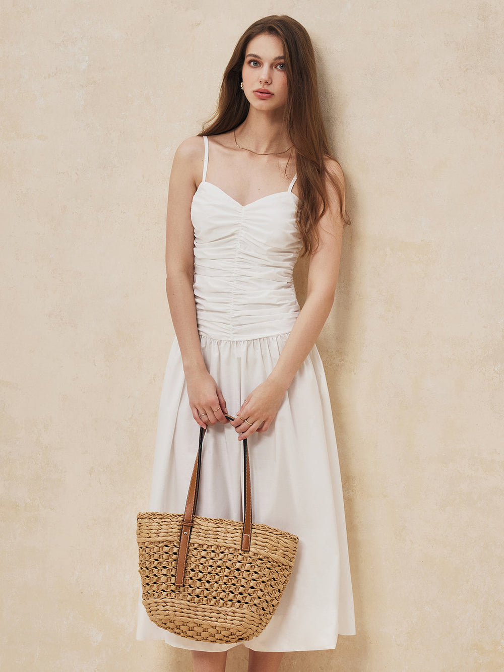 Serendipitäts-Rüschen-Cami-Maxikleid