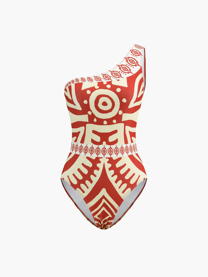 Tropisches Neckholder-Badeanzugkleid
